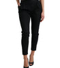 Dolce &amp; Gabbana Chic High Waist Skinny Cropped Pants