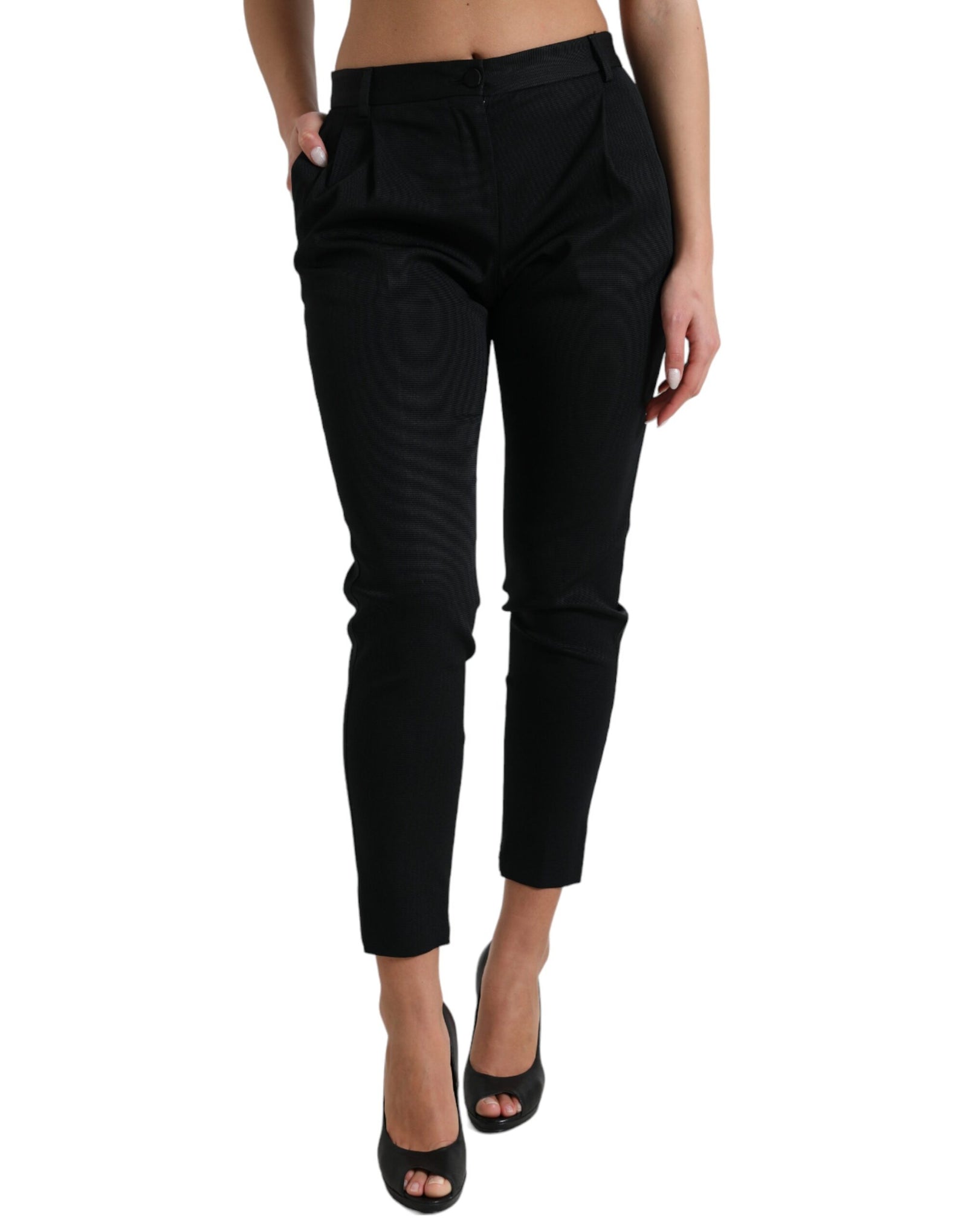 Dolce &amp; Gabbana Chic High Waist Skinny Cropped Pants