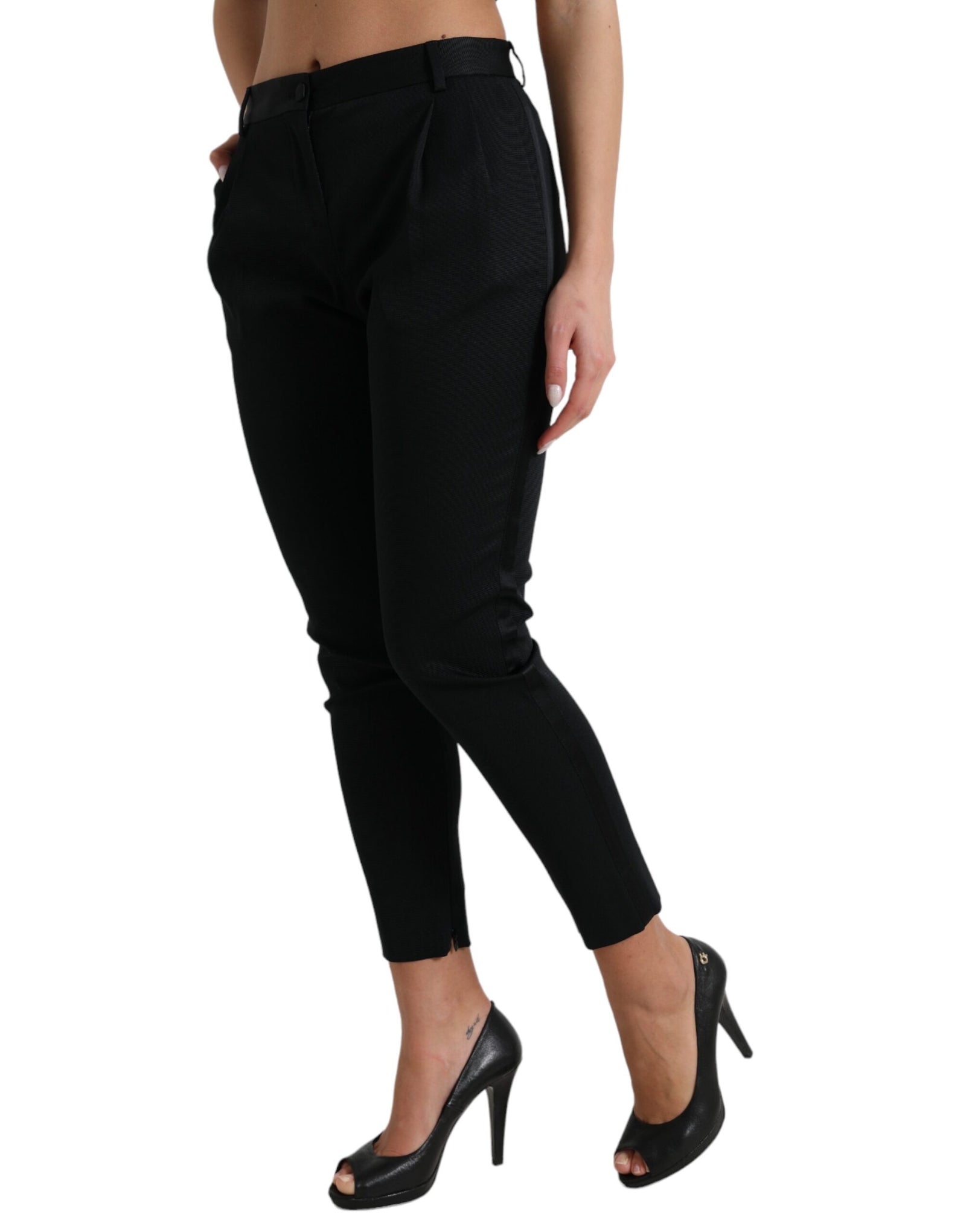Dolce &amp; Gabbana Chic High Waist Skinny Cropped Pants