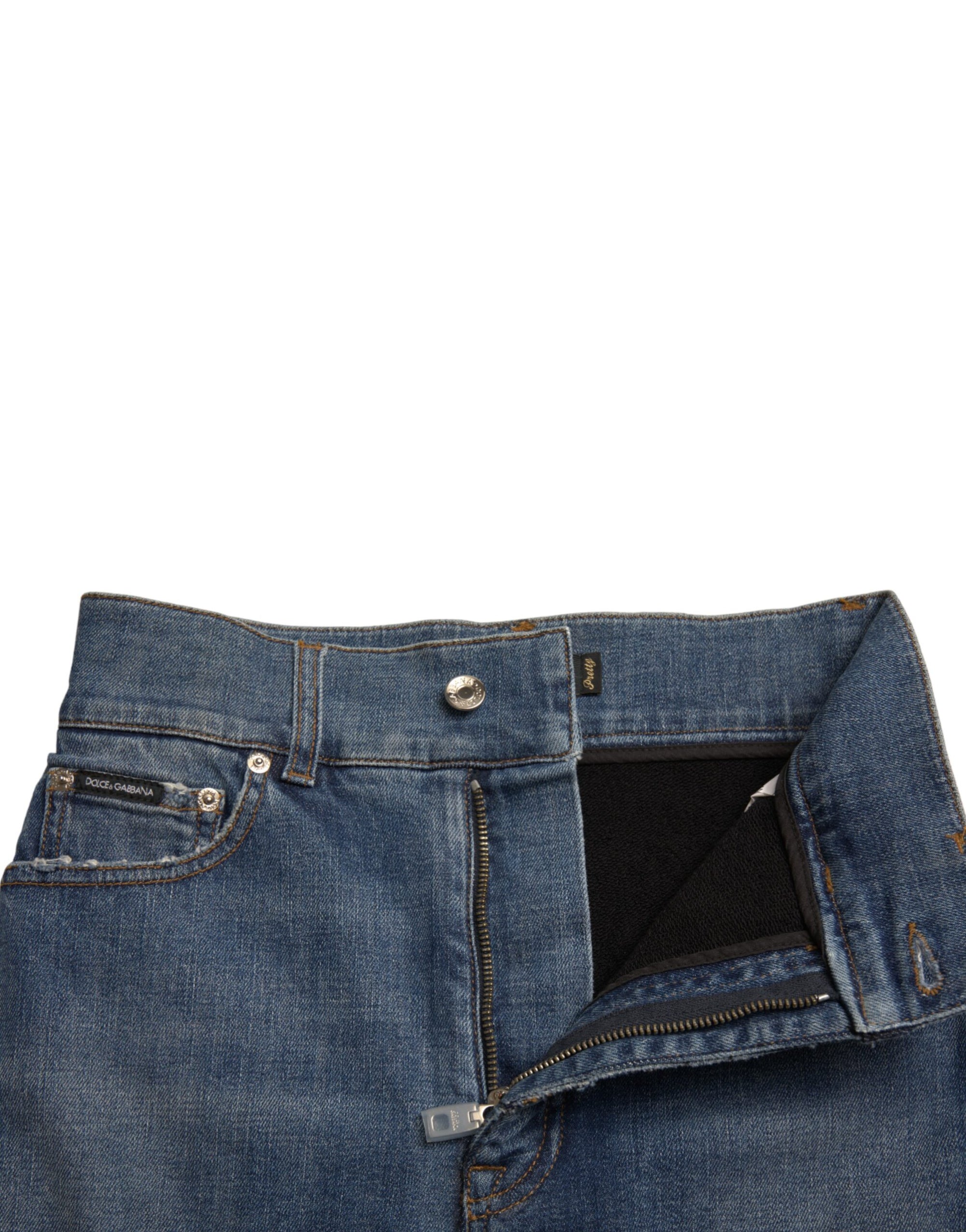 Dolce &amp; Gabbana Chic High Waist Skinny Pants with Denim Shorts