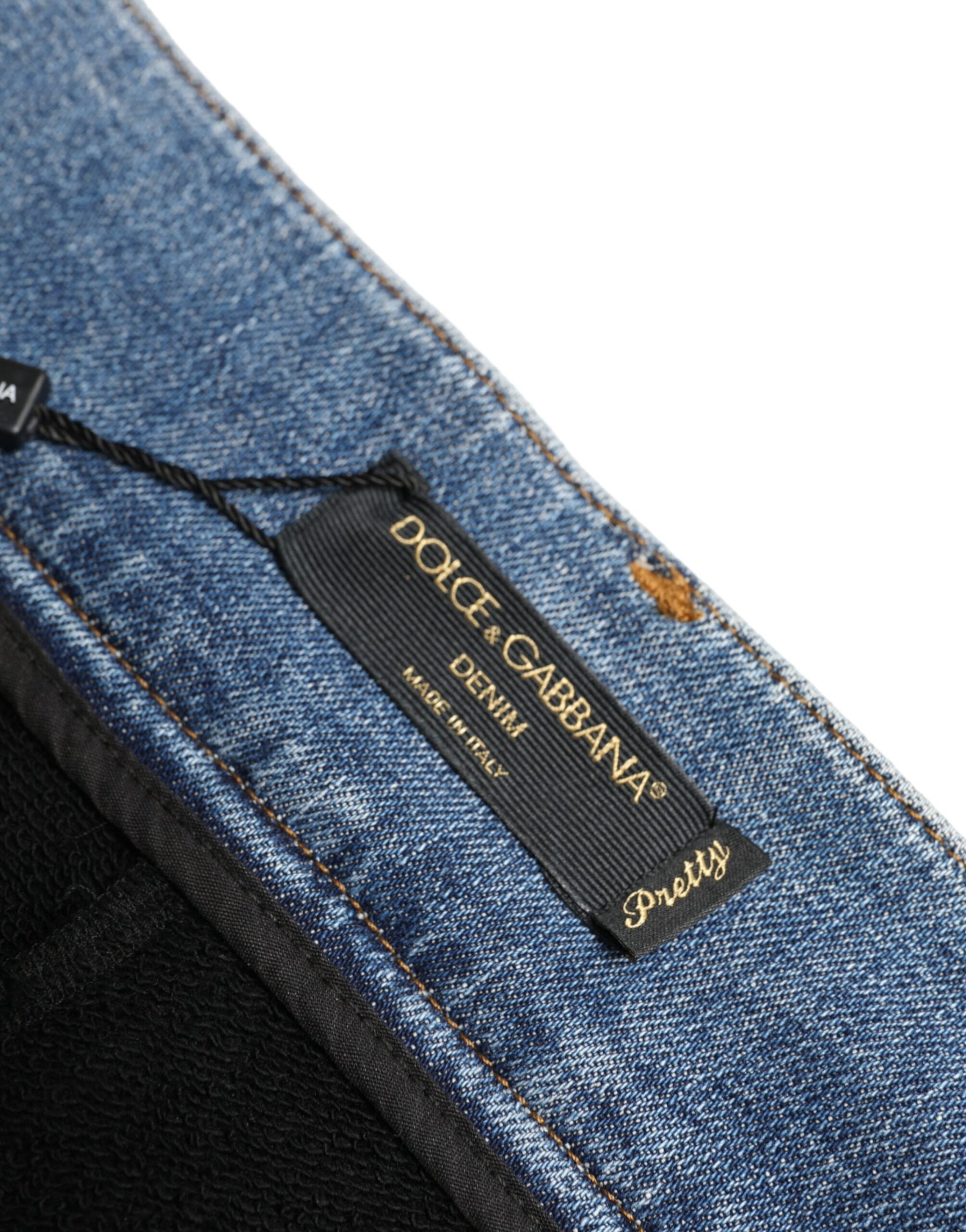 Dolce &amp; Gabbana Chic High Waist Skinny Pants with Denim Shorts