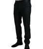 Dolce & Gabbana Black Wool Slim Fit Formal Trouser Dress Pants