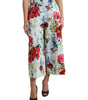 Dolce &amp; Gabbana Floral High Waist Wide Leg Pants