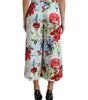 Dolce &amp; Gabbana Floral High Waist Wide Leg Pants