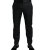 Dolce & Gabbana Black Wool Slim Fit Formal Trouser Dress Pants