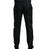 Dolce & Gabbana Black Wool Slim Fit Formal Trouser Dress Pants