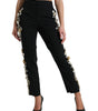 Dolce &amp; Gabbana Elegant High Waist Floral Tapered Pants