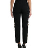 Dolce &amp; Gabbana Elegant High Waist Floral Tapered Pants