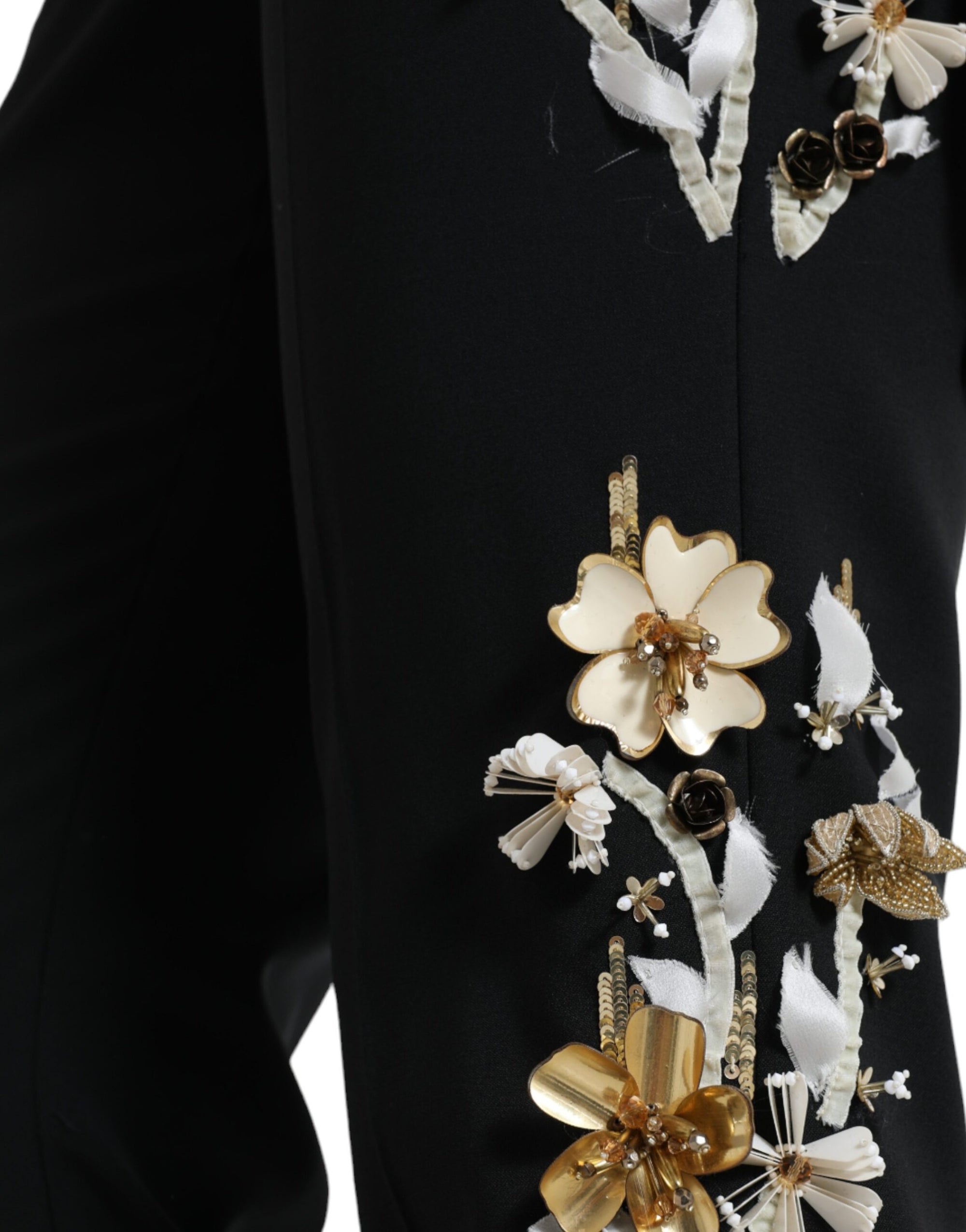 Dolce &amp; Gabbana Elegant High Waist Floral Tapered Pants