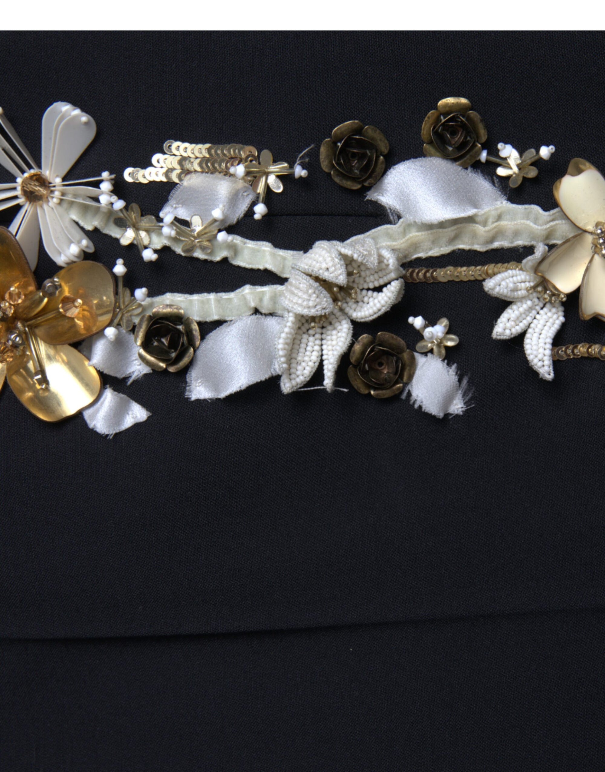 Dolce &amp; Gabbana Elegant High Waist Floral Tapered Pants