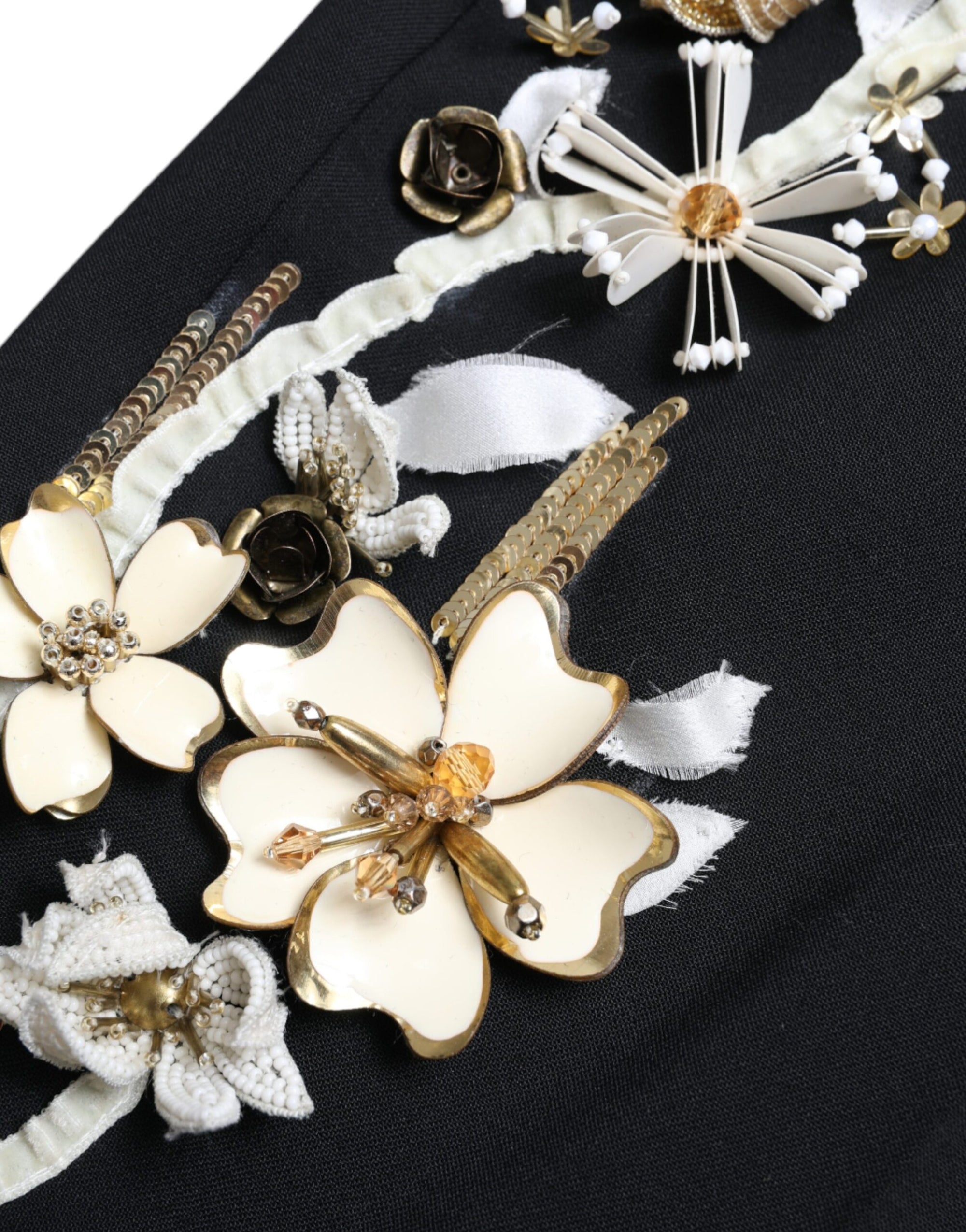 Dolce &amp; Gabbana Elegant High Waist Floral Tapered Pants