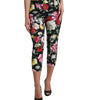 Dolce &amp; Gabbana Elegant Floral Mid Waist Cropped Pants