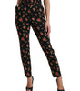 Dolce &amp; Gabbana Elegant High-Waist Floral Tapered Pants