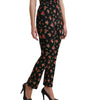 Dolce &amp; Gabbana Elegant High-Waist Floral Tapered Pants