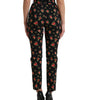 Dolce &amp; Gabbana Elegant High-Waist Floral Tapered Pants