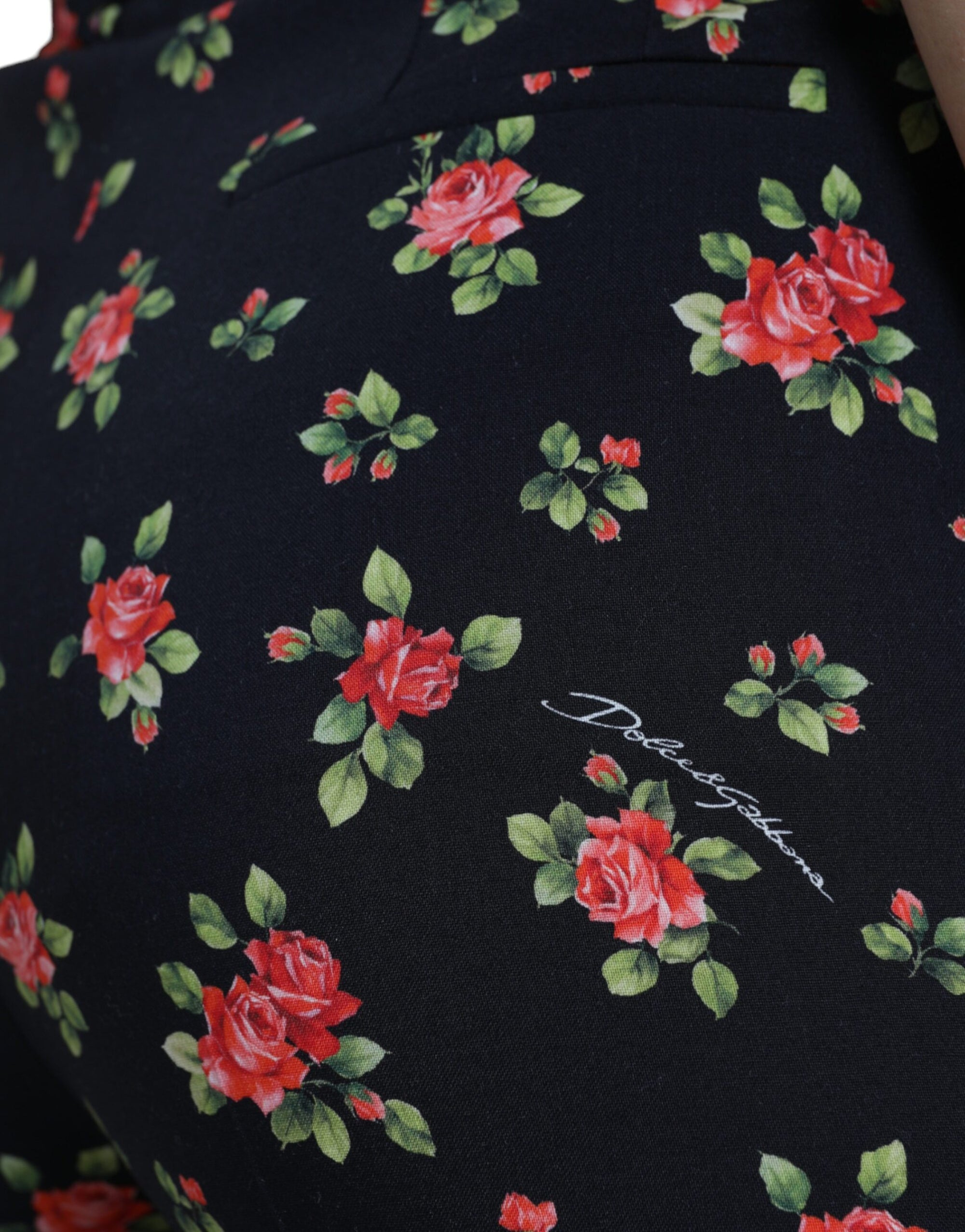 Dolce &amp; Gabbana Elegant High-Waist Floral Tapered Pants