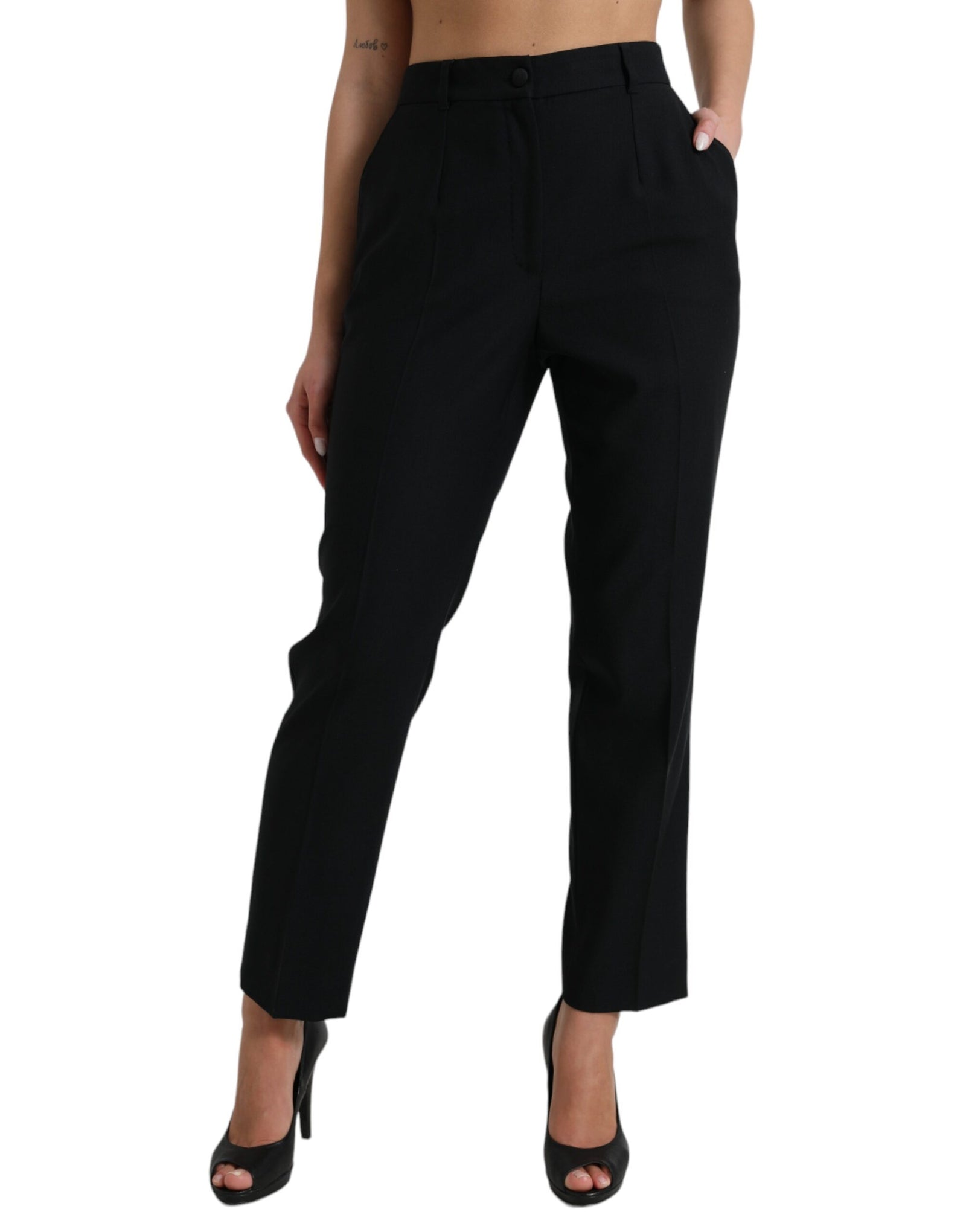 Dolce &amp; Gabbana Elegant High Waist Wool Pants