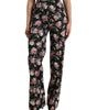 Dolce &amp; Gabbana Floral High Waist Wide Leg Pants