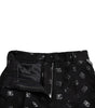 Dolce &amp; Gabbana Chic High Waist Straight Pants with Logo Print