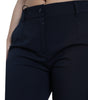 Dolce &amp; Gabbana Elegant Mid Waist Tapered Pants in Blue