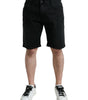 Short en jean Bermuda noir chic Dolce &amp; Gabbana