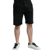 Short en jean Bermuda noir chic Dolce &amp; Gabbana