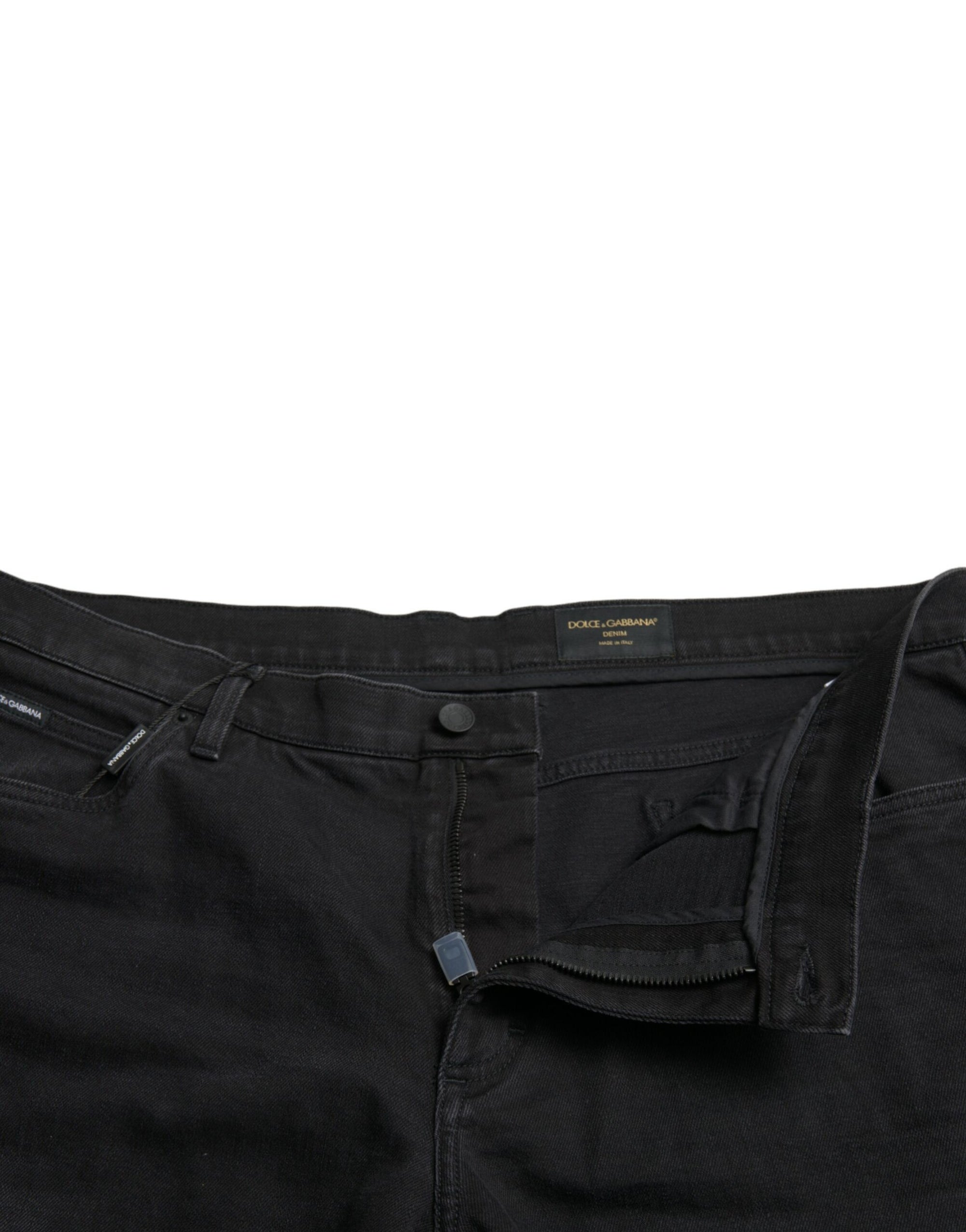 Short en jean Bermuda noir chic Dolce &amp; Gabbana