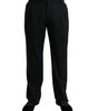 Dolce & Gabbana Black Wool Formal Straight Fit Dress Pants