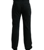 Dolce & Gabbana Black Wool Formal Straight Fit Dress Pants