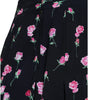 Dolce & Gabbana Black Rose High Waist A-line Knee Length Skirt