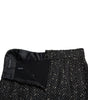 Dolce & Gabbana Black Wool Knit Tweed High Waist Mini Skirt