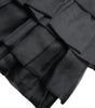 Dolce & Gabbana Black Tiered Aline High Waist Silk Mini Skirt