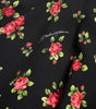 Dolce & Gabbana Black Rose Print High Waist A-line Mini Skirt
