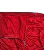Dolce & Gabbana Red Viscose High Waist Fitted Pleated Skirt