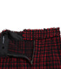 Dolce & Gabbana Black Red Cotton High Waist Tartan Tweed Mini Skirt