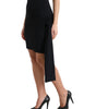 Dolce & Gabbana Black Viscose High Waist Fitted Mini Skirt