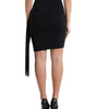 Dolce & Gabbana Black Viscose High Waist Fitted Mini Skirt