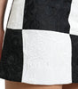 Dolce & Gabbana Black White Floral Brocade High Waist Skirt
