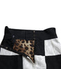 Dolce & Gabbana Black White Floral Brocade High Waist Skirt