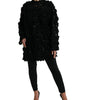Dolce & Gabbana Black Sequined Embellished Pullover Sweater
