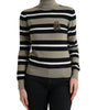 Dolce & Gabbana Multicolor Stripes Logo Turtle Neck Pullover Sweater