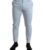 Dolce & Gabbana Sky Blue Cotton Stretch Skinny Pants