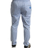 Dolce & Gabbana Light Blue Cotton Stretch Jogger Pants