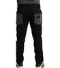 Dolce & Gabbana Black Gray Slim Cotton Denim Jeans Pants