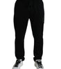Dolce & Gabbana Black DG Logo Skinny Jogger Sweatpants Pants