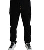 Dolce & Gabbana Black Cotton Skinny Jogger Sweatpants Pants