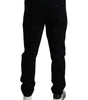 Dolce & Gabbana Black Cotton Skinny Jogger Sweatpants Pants