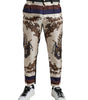 Dolce & Gabbana Multicolor Heraldic Skinny Men Pants