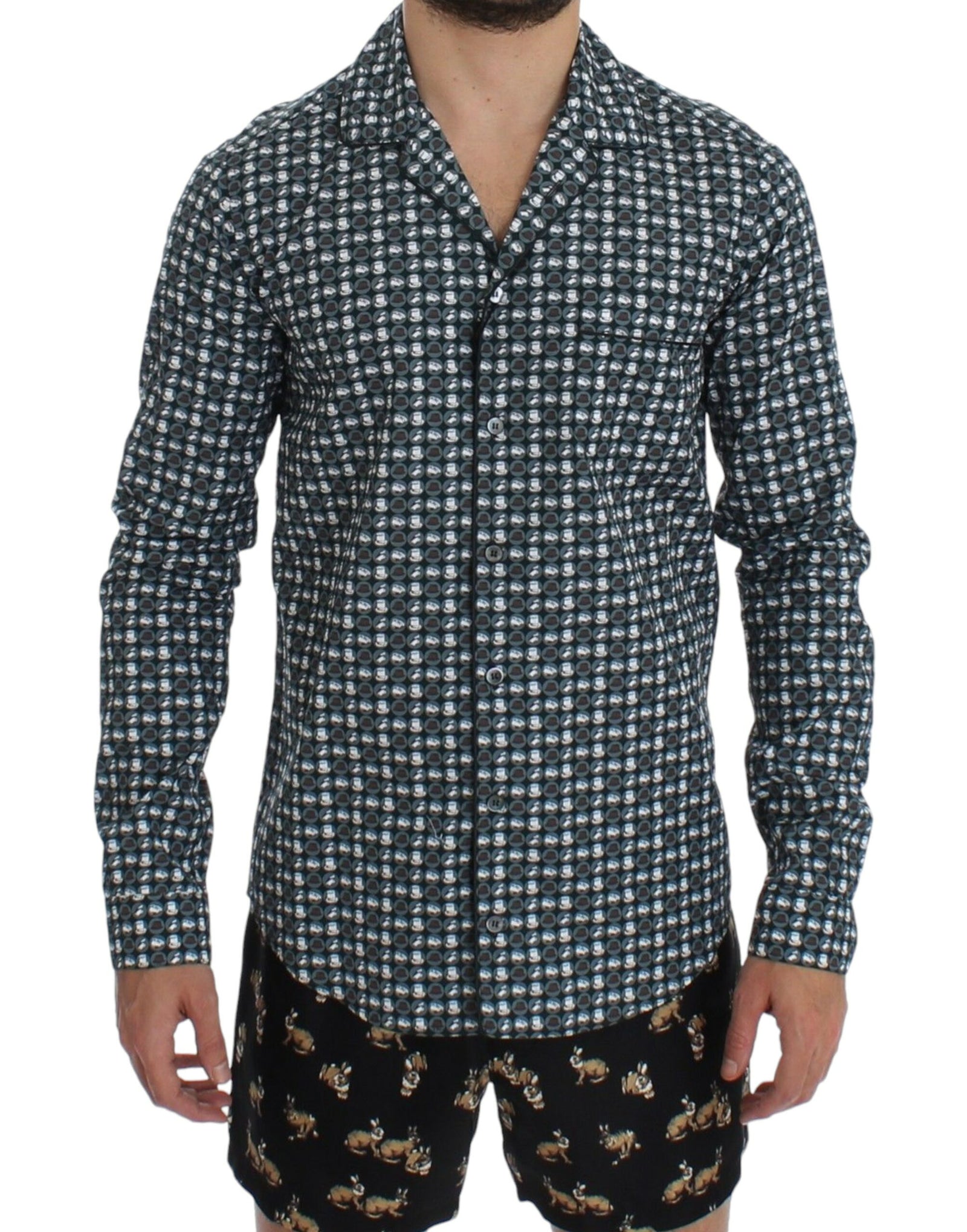 Chemise de nuit pyjama verte élégante Dolce & Gabbana
