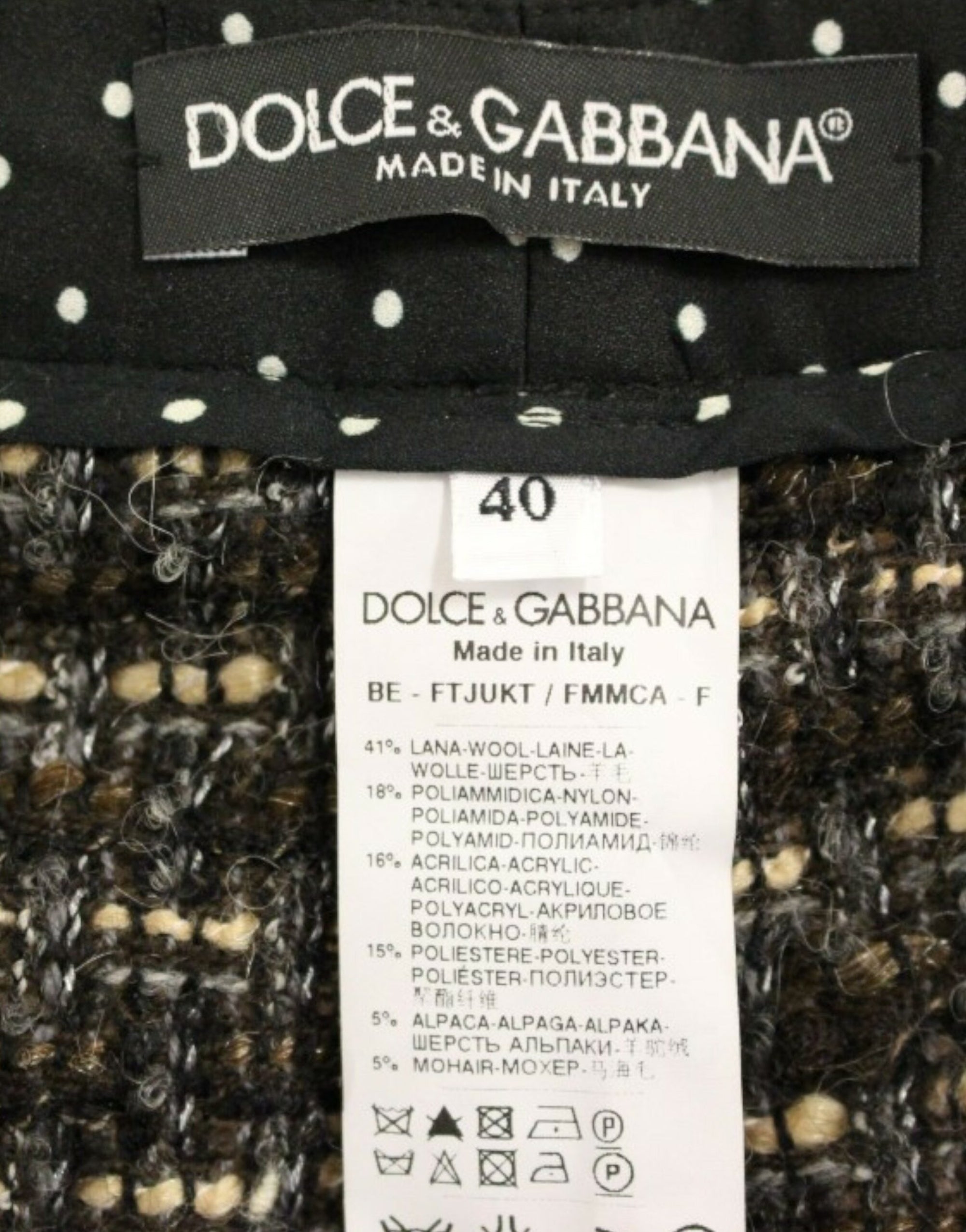 Dolce & Gabbana Short élégant en laine mélangée multicolore